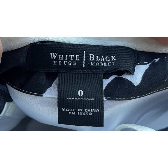 White House Black Market Silk Cocktail Dress 0 Pinup Rockabilly Bow Floral - Picture 7 of 9